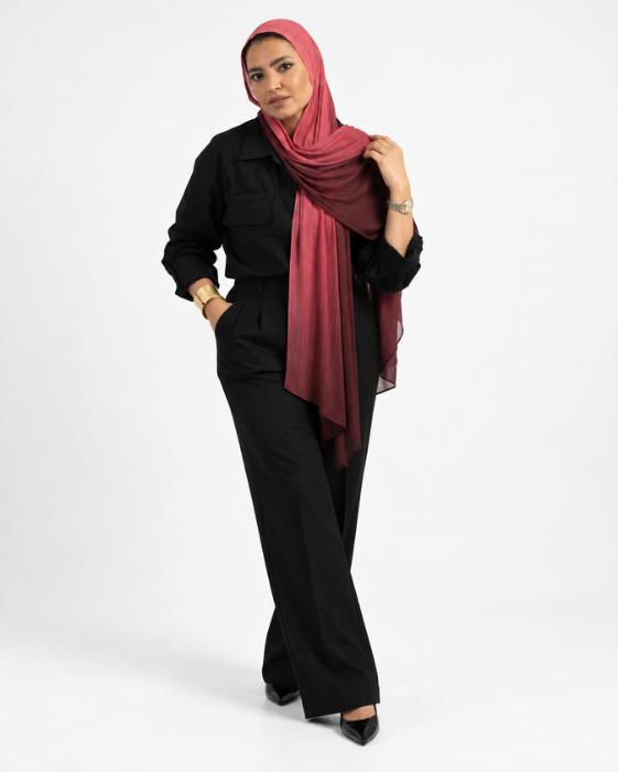 Kuwaiti Degrade Burgandy