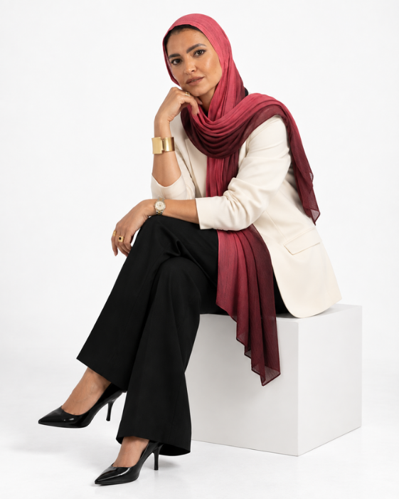 Kuwaiti Degrade Burgandy