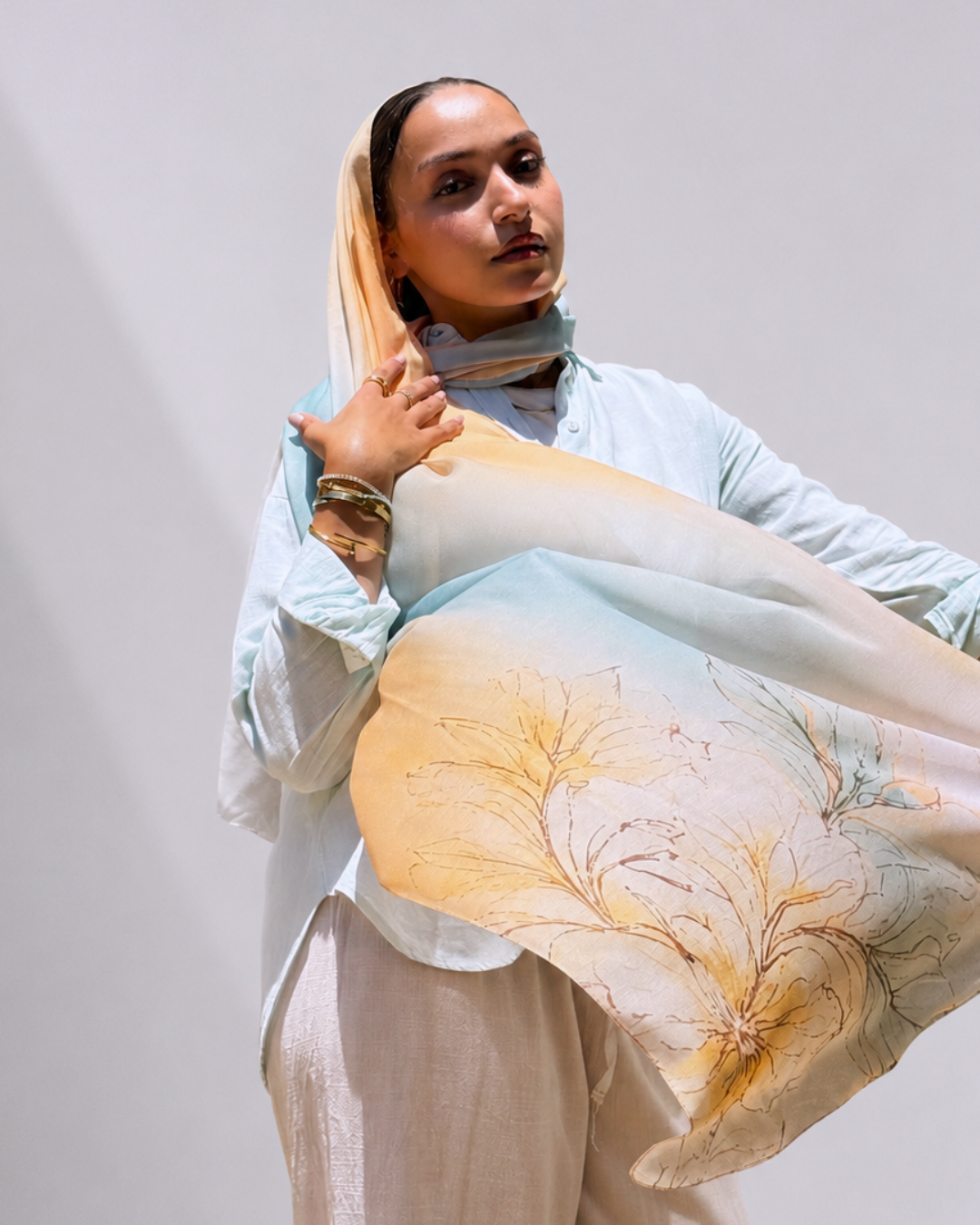 Peach Bloom Soft Modal Cotton