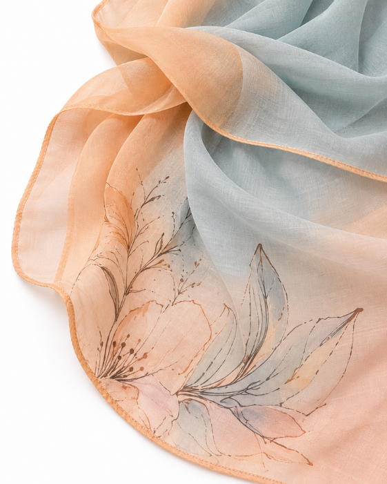 Peach Bloom Soft Modal Cotton