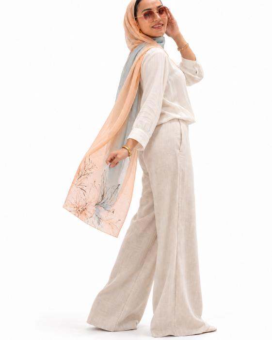 Peach Bloom Soft Modal Cotton