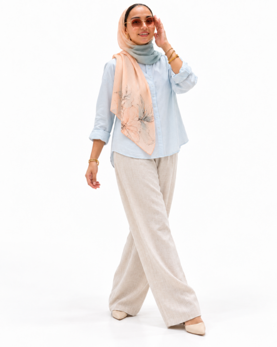 Peach Bloom Soft Modal Cotton