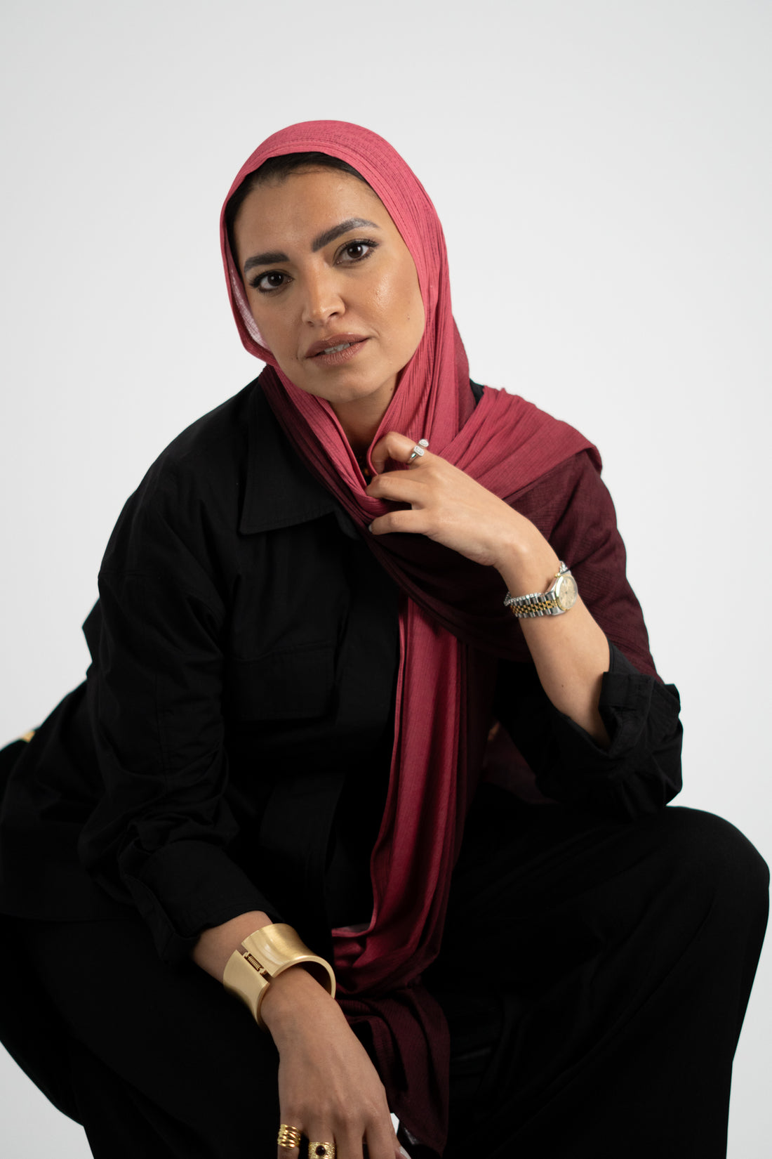 Kuwaiti Degrade Burgandy