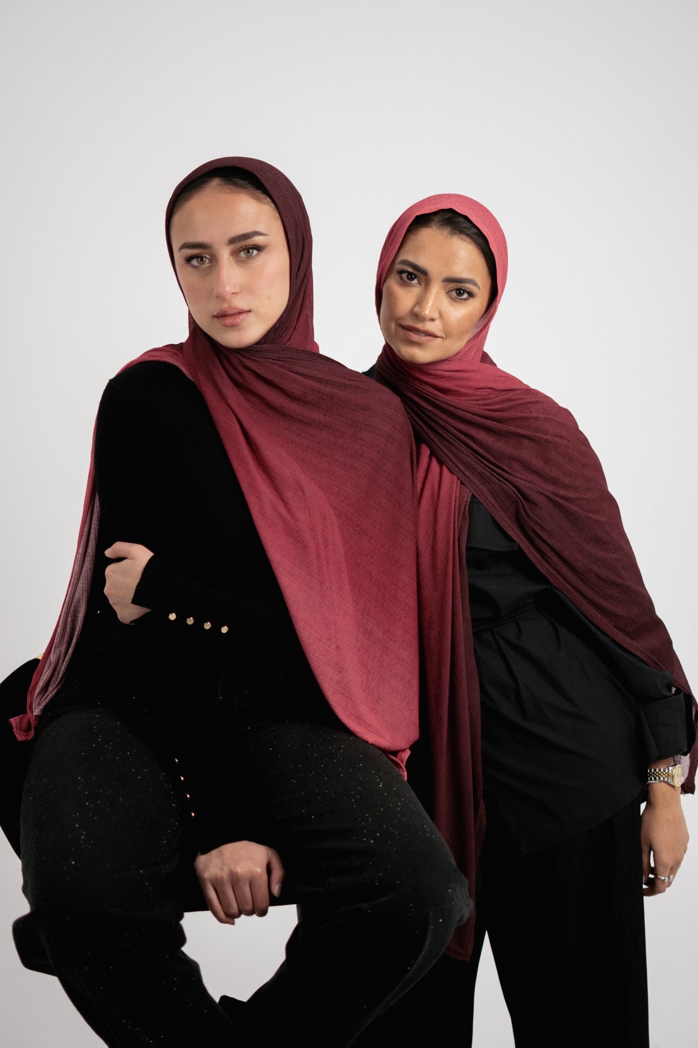 Kuwaiti Degrade Burgandy
