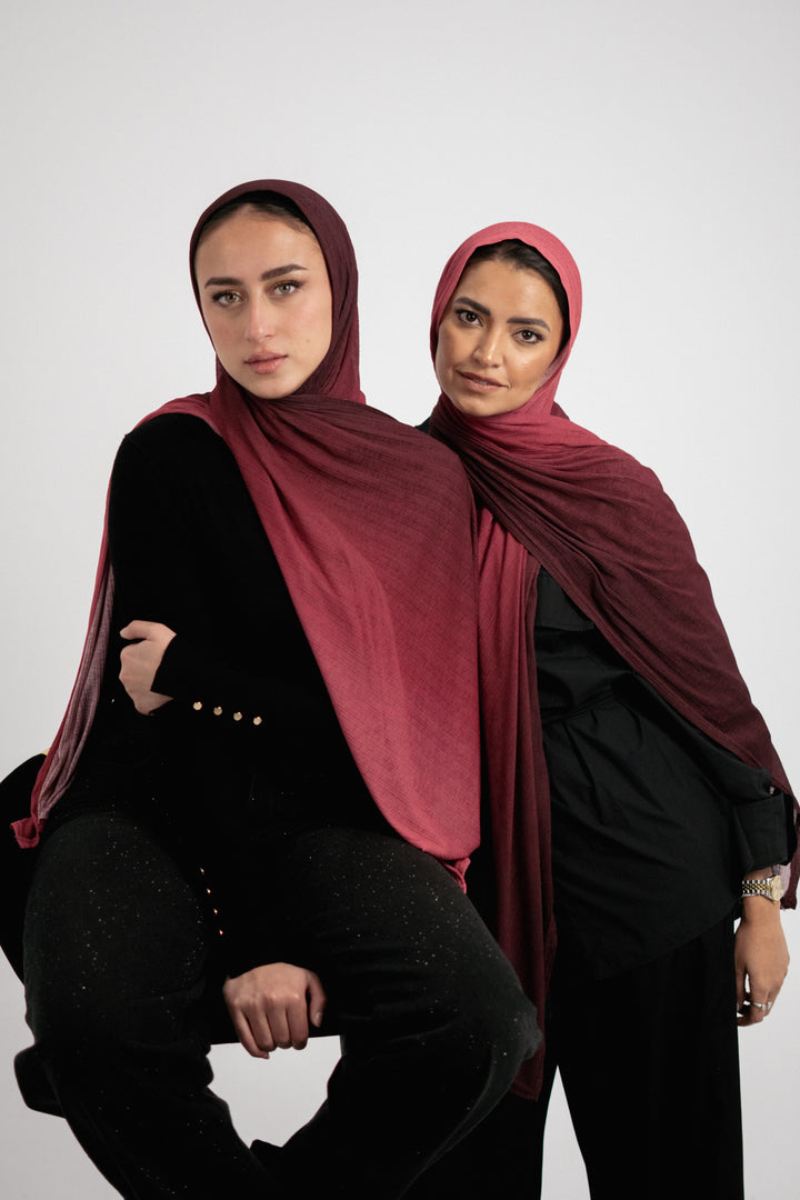 Kuwaiti Degrade Burgandy